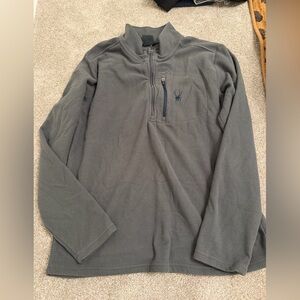 Spyder Charcoal Gray Half-Zip Fleece Pullover